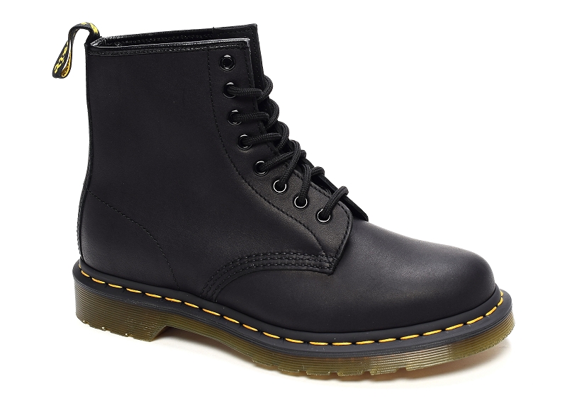 Chaussures montantes pour homme Doc Martens GREASY Noir