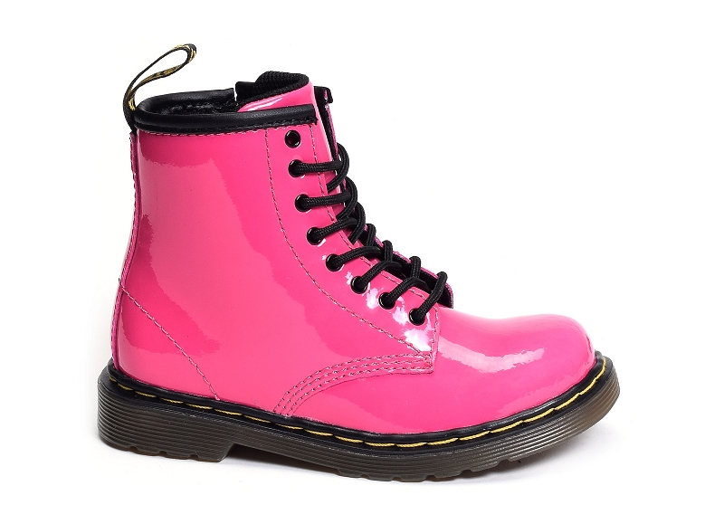 Chaussures montantes pour fille Doc Martens DELANEY Verni Rose