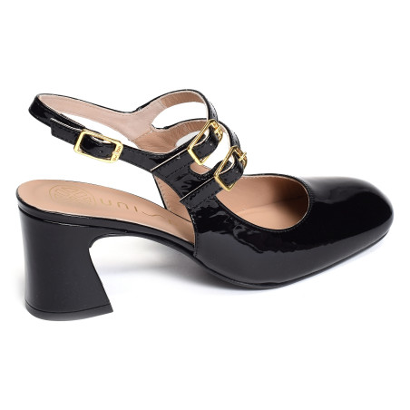 MILUCA Verni Noir, Slingback Unisa