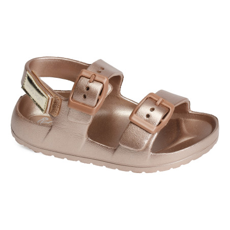 SURFY BUCKLES GIRL Rose Or, Sandales plates & Nu-Pieds Shoopom