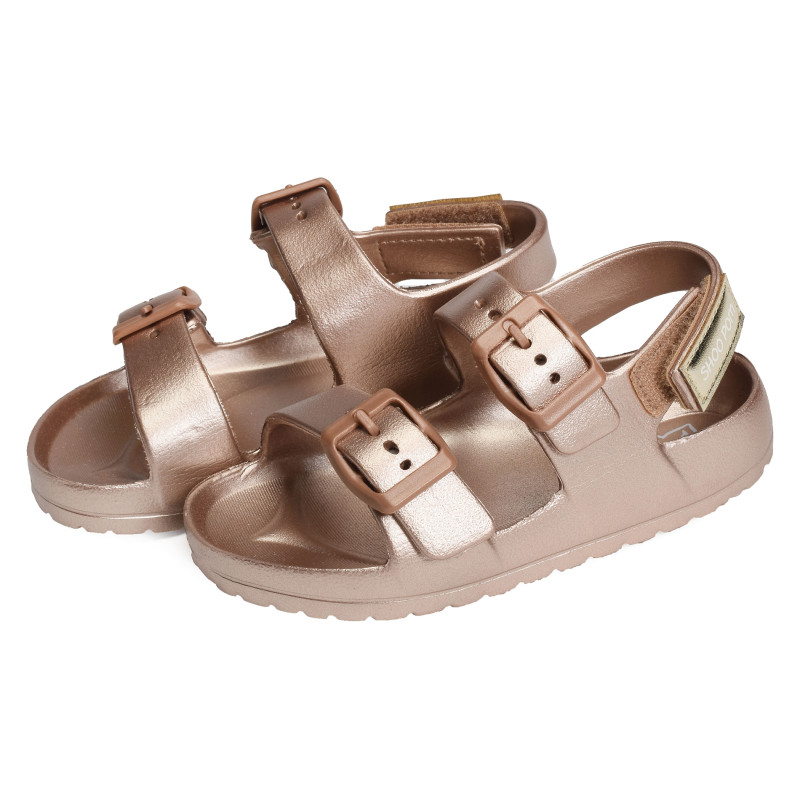 SURFY BUCKLES GIRL Rose Or, Sandales plates & Nu-Pieds Shoopom