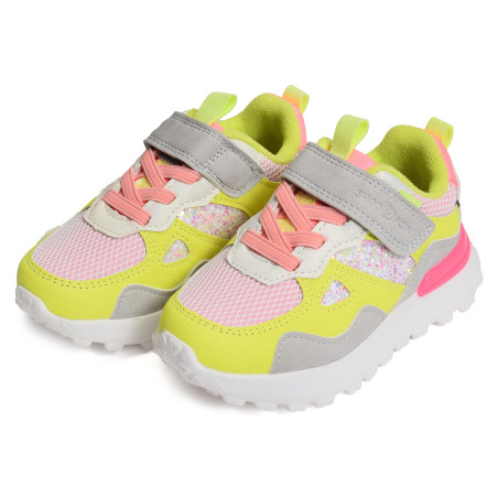 JOGGY SCRATCH GIRL Jaune Rose, Baskets running Shoopom