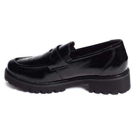 D8602 Verni Noir, Mocassins Remonte