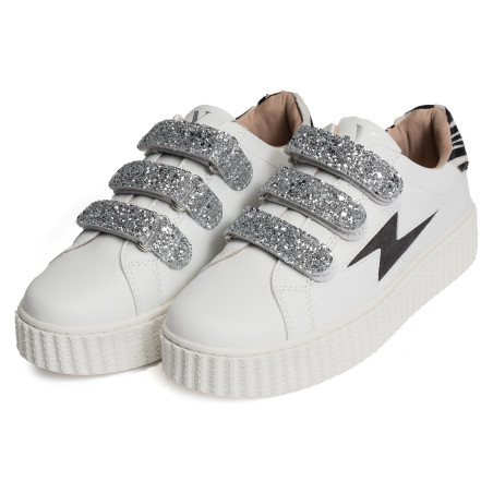 ANGELA Blanc Argent, Sneakers basses Vanessa Wu