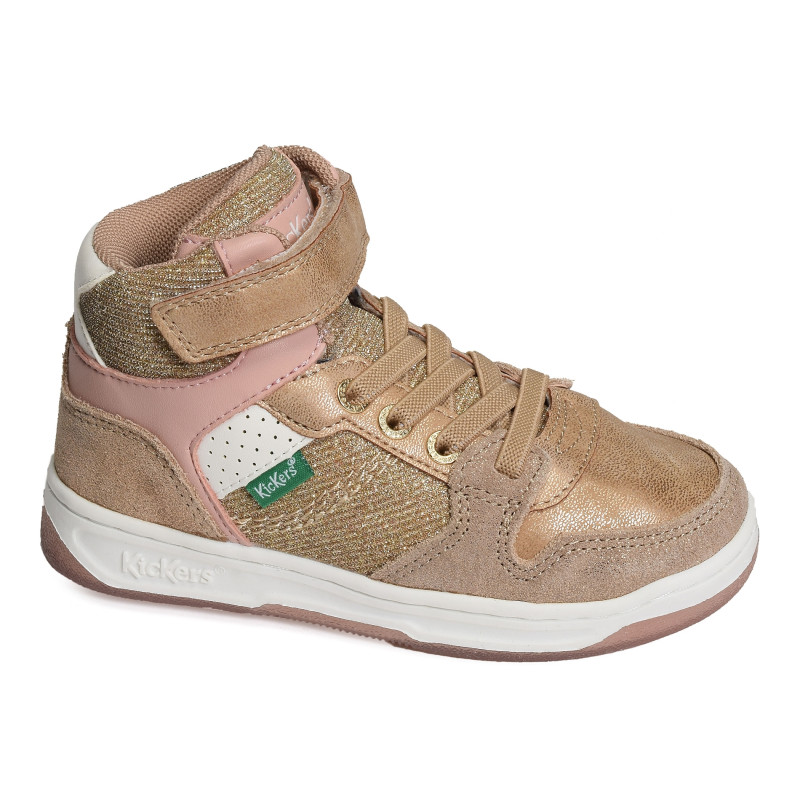 KICKADO GIRL Beige Rose, Baskets montantes Kickers