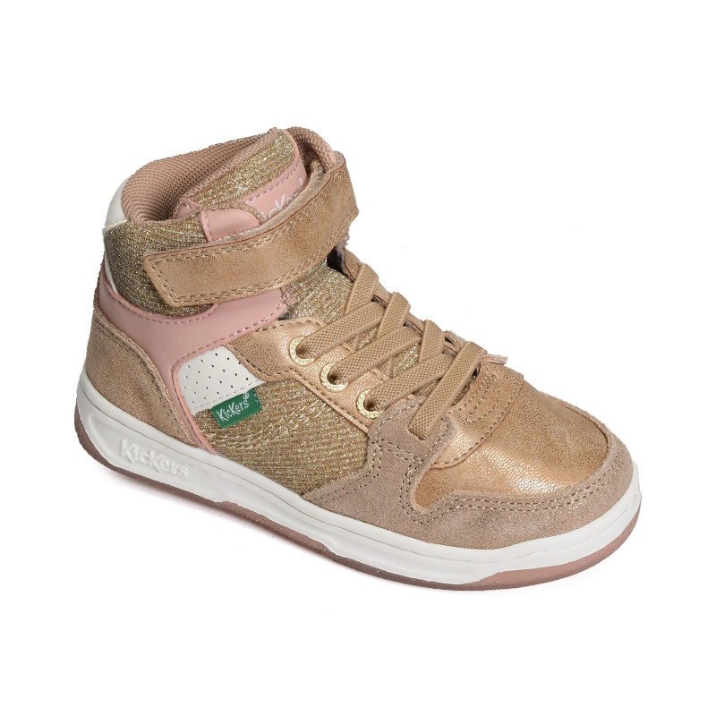 KICKADO GIRL Beige Rose, Baskets montantes Kickers