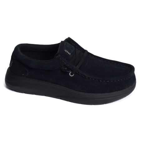 WALLY XTRA SUEDE Noir, Slip-On HeyDude