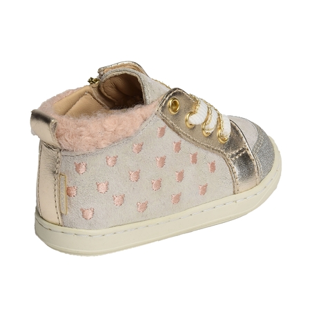 BOUBA POM POM Blanc Platine, Chaussures à Lacets Shoopom