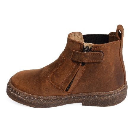 TRIX JOD ZIP Cognac, Chelsea boots Pom d'Api