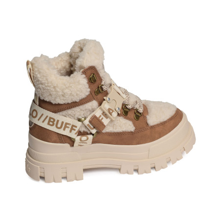 ASPHA COM MID WARM Beige Marron, Boots Buffalo