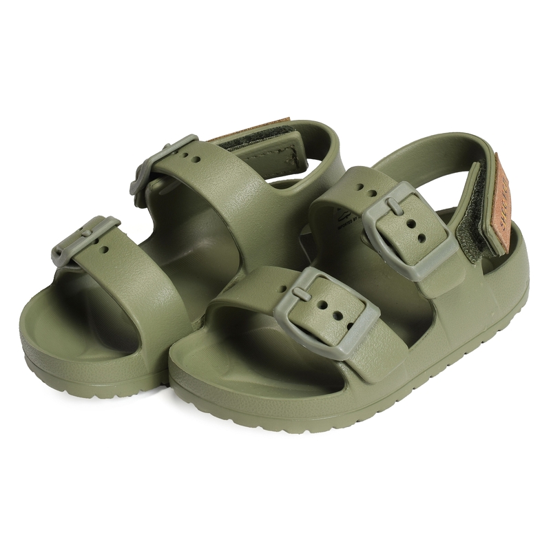 SURFY BUCKLES BOY Kaki, Sandales plates & Nu-Pieds Shoopom