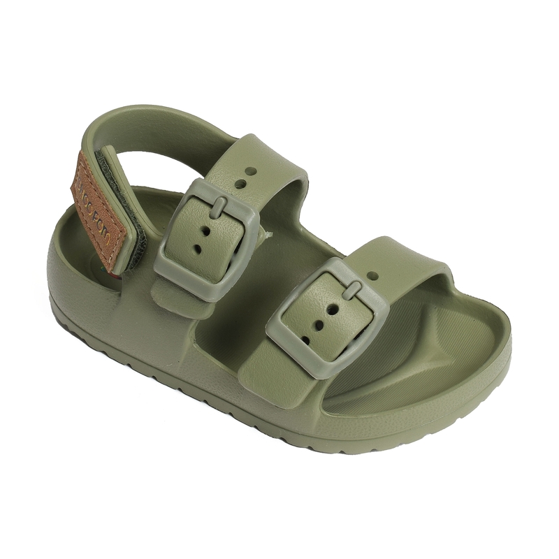 SURFY BUCKLES BOY Kaki, Sandales plates & Nu-Pieds Shoopom