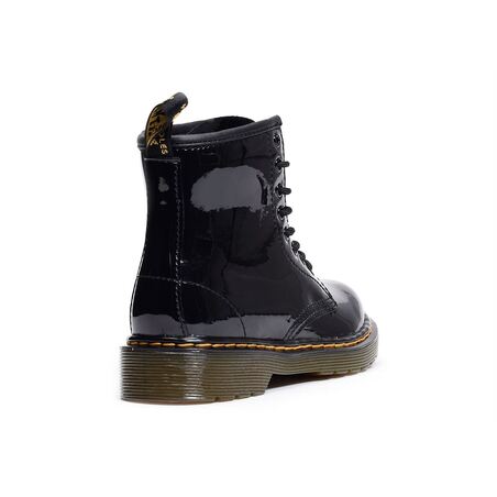 1460 TOD JUNIOR Verni Noir, Boots Dr Martens