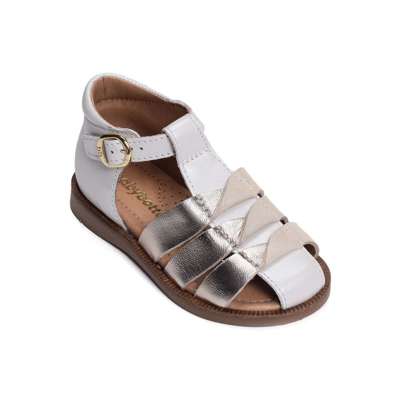 7463 Blanc Or, Sandales plates & Nu-Pieds Babybotte