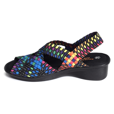 BRIGHTEN KENT YAEL Noir Multicolore, Sandales compensées Bernie Mev