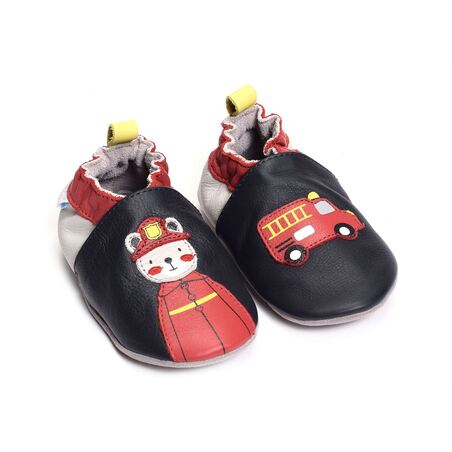 FIREMAN Noir Rouge, Ballerines Robeez