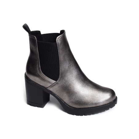 25414 Gris Métallisé, Chelsea boots Marco Tozzi