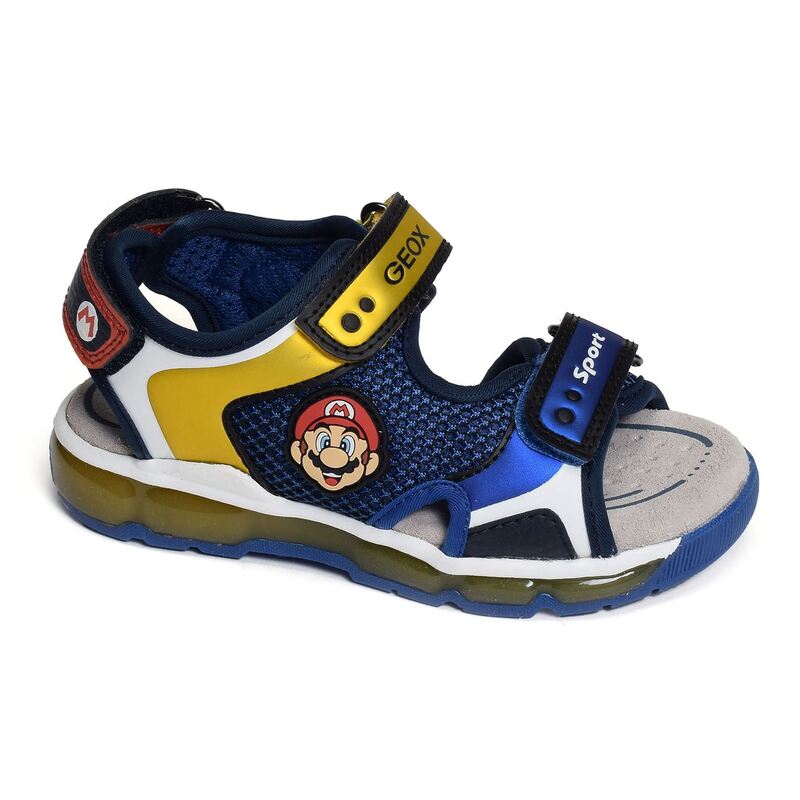 J SANDALE ANDROID BA Bleu Jaune, Sandales plates & Nu-Pieds Geox