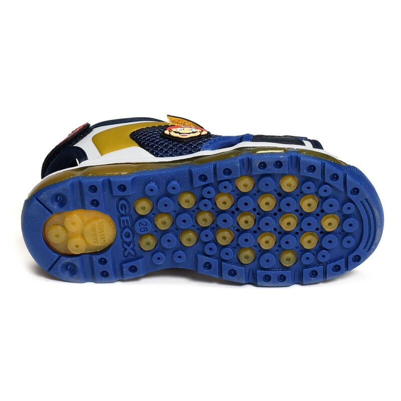 J SANDALE ANDROID BA Bleu Jaune, Sandales plates & Nu-Pieds Geox