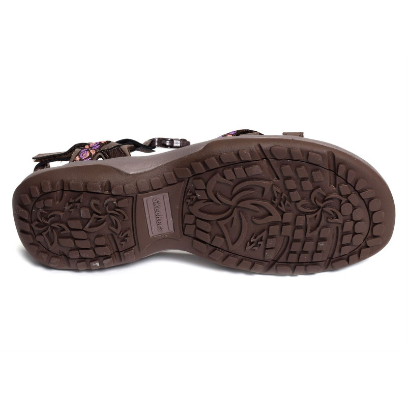 REGGAE SLIIM VACAY Marron, Sandales plates Skechers