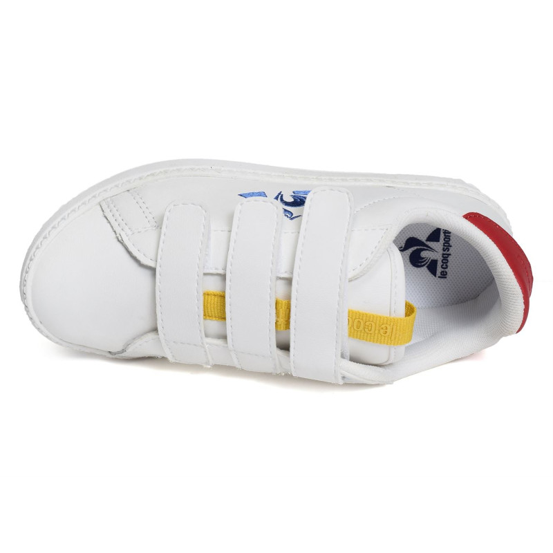 COURTSET PS SPORT Blanc Rouge, Sneakers basses Le Coq Sportif