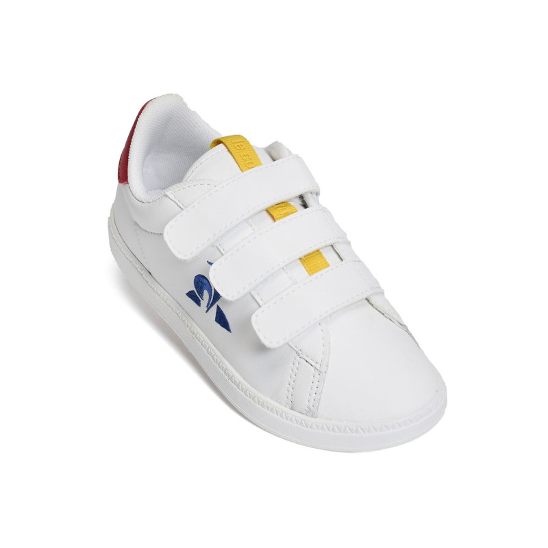 COURTSET PS SPORT Blanc Rouge, Sneakers basses Le Coq Sportif