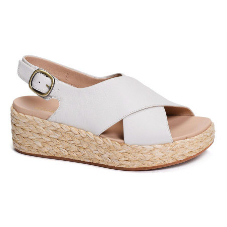 KIMMEI CROSS Blanc, Sandales compensées Clarks