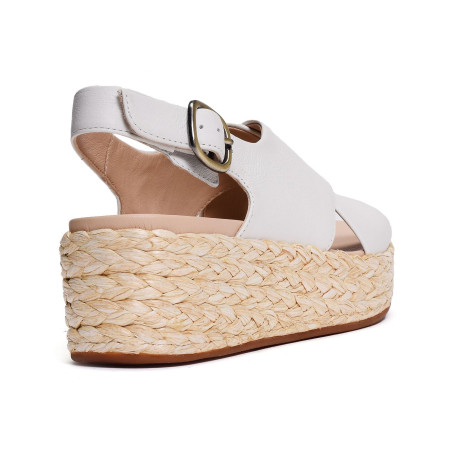 KIMMEI CROSS Blanc, Sandales compensées Clarks