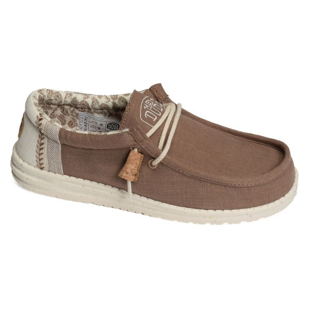 WALLY BREACK STITCH Marron Beige, Chaussures basses HeyDude