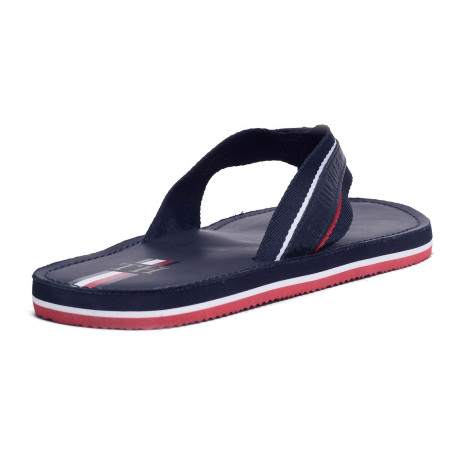 ELEVATED LEATHER BEACH SANDAL 3384 Marine, Tongs Tommy Hilfiger