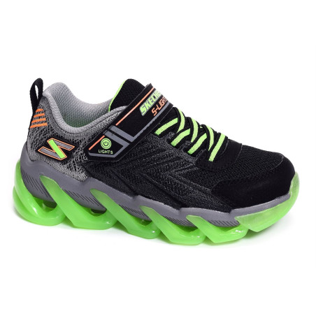 MEGA SURGE Noir Vert, Baskets running Skechers