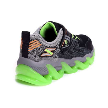 MEGA SURGE Noir Vert, Baskets running Skechers