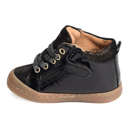 ANTO Verni Noir, Chaussures à Lacets Babybotte