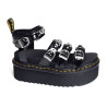 BLAIRE II QUAD CHAIN Verni Noir, Nu-Pieds à plateforme Dr Martens