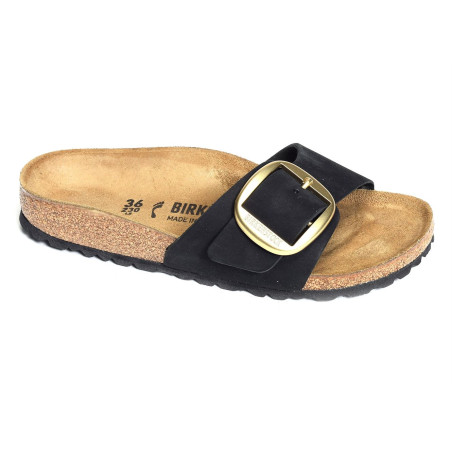 MADRID BIG BUCKULE LENB Noir, Mules Birkenstock