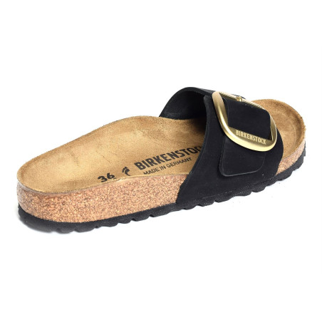 MADRID BIG BUCKULE LENB Noir, Mules Birkenstock