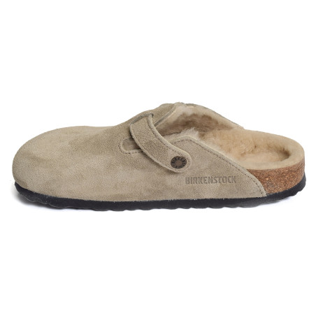 BOSTON SHEARLING W Taupe, Sabots Birkenstock