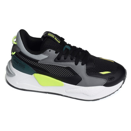 RS JR Noir Gris, Baskets running Puma