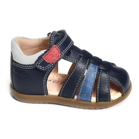 B SANDAL MACCHIA BA Bleu Multicolore, Sandales plates & Nu-Pieds Geox