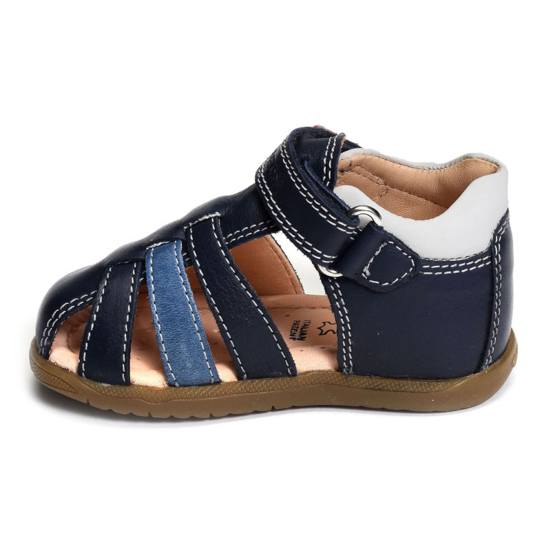 B SANDAL MACCHIA BA Bleu Multicolore, Sandales plates & Nu-Pieds Geox