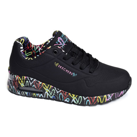 UNO LOVING LOVE Noir Multicolore, Sneakers basses Skechers