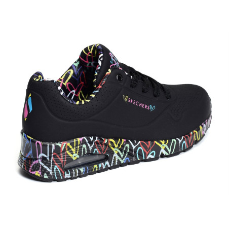 UNO LOVING LOVE Noir Multicolore, Sneakers basses Skechers