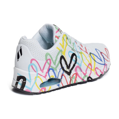 UNO SPREAD THE LOVE Blanc Multicolore, Sneakers basses Skechers