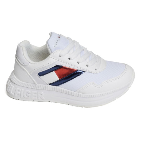 CLYDE 32167 Blanc, Baskets running Tommy Hilfiger