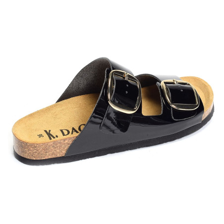 RIDOBLE Verni Noir, Mules K.Daques