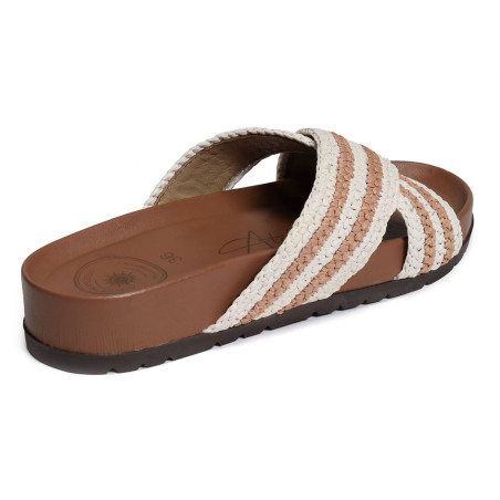 CHVMULE Blanc Beige, Mules Atelier Tropézien