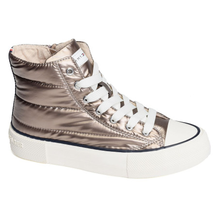 BEVERLY 32290 Taupe Or, Baskets montantes Tommy Hilfiger