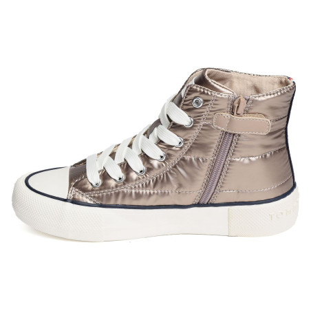 BEVERLY 32290 Taupe Or, Baskets montantes Tommy Hilfiger