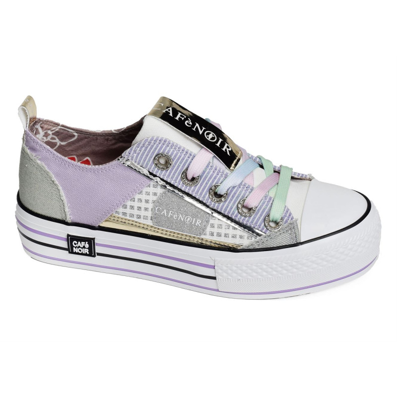 DM9502 Blanc Violet Chaussures basses Cafe Noir