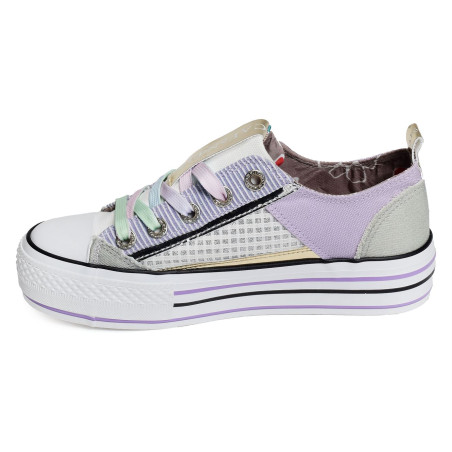 DM9502 Blanc Violet, Chaussures basses Café Noir